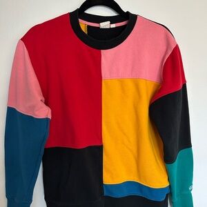 Color Block Crewneck Sweater